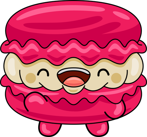 Mascote Macaroon  Ilustração