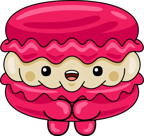 Mascote Macaroon  Ilustração