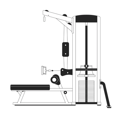 Machine à ramer des câbles assise  Illustration