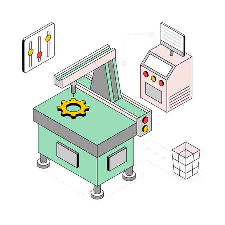 Machine cnc  Illustration