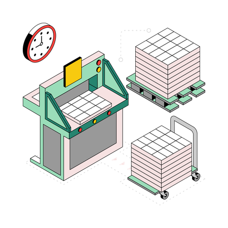 Machine de découpe  Illustration