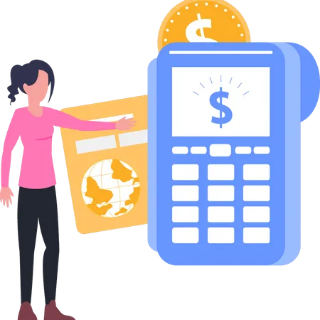 Machine de paiement  Illustration