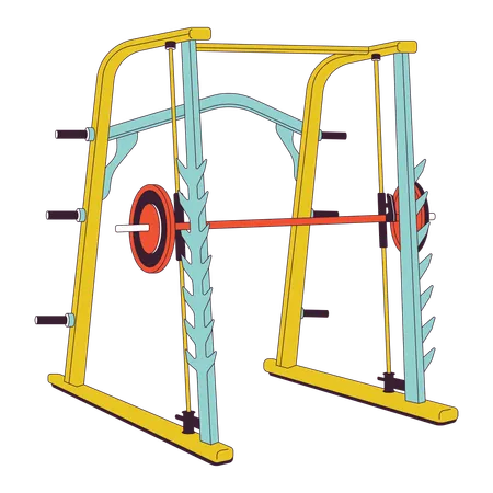 Machine for weight training  Illustration