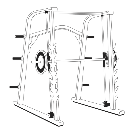 Machine for weight training  Illustration