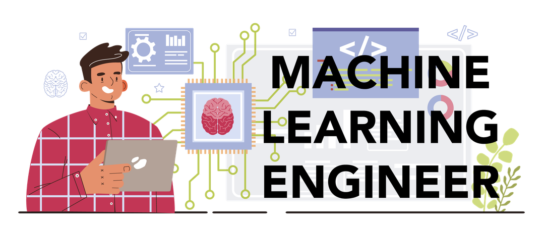 Machine learning engineer and Artificial neural network  일러스트레이션