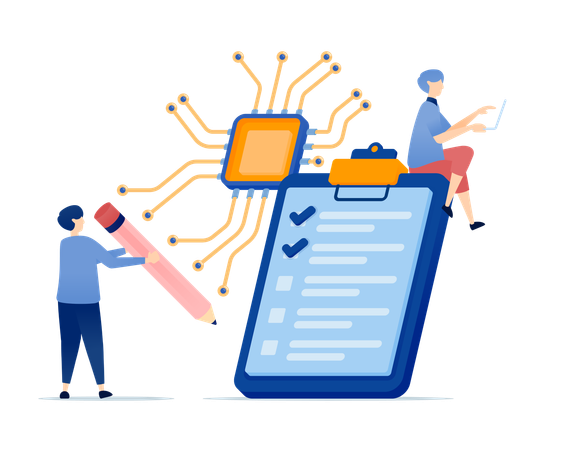 Machine learning helps decision-making in surveys exams, or polls  Illustration
