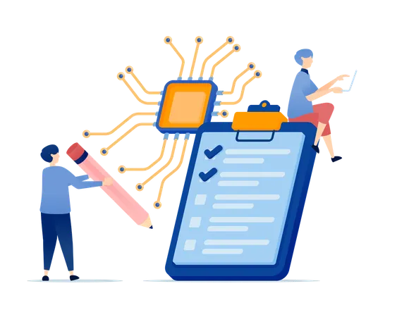 Machine learning helps decision-making in surveys exams, or polls  Illustration
