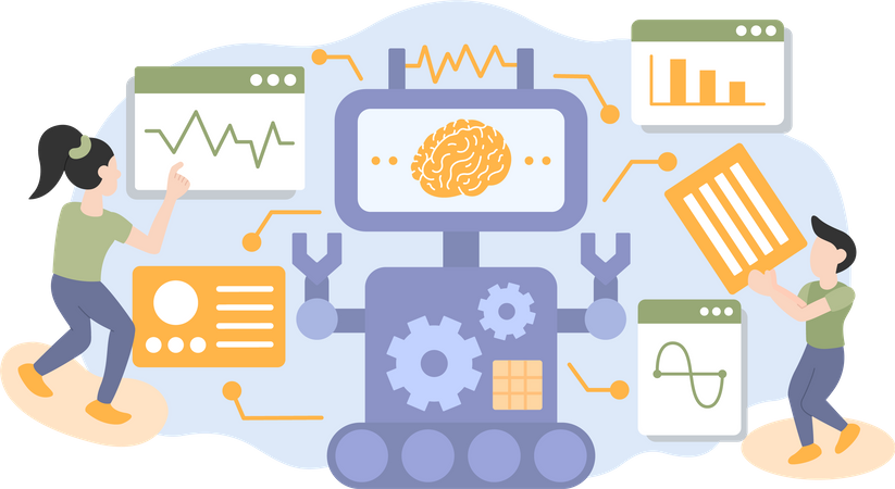 Machine learning  일러스트레이션