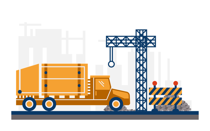 Machines de construction  Illustration