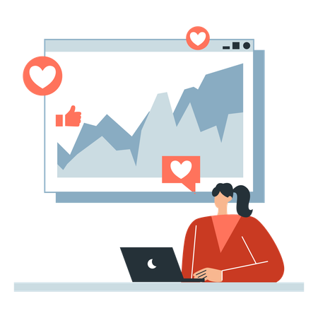 Die Macht der Social Media Analytics  Illustration