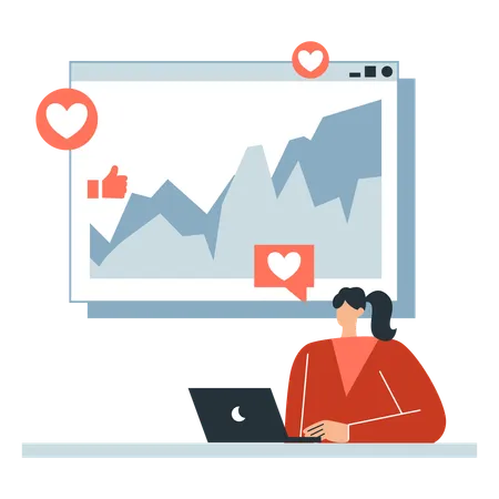 Die Macht der Social Media Analytics  Illustration