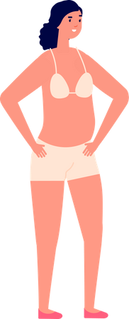 Mädchen im Bikini  Illustration