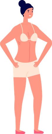 Mädchen im Bikini  Illustration