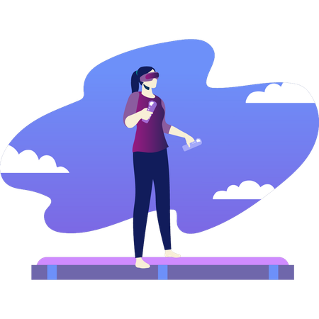 Mädchen im Metaverse  Illustration
