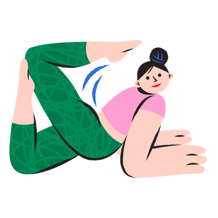 Mädchen in Yoga-pose  Illustration