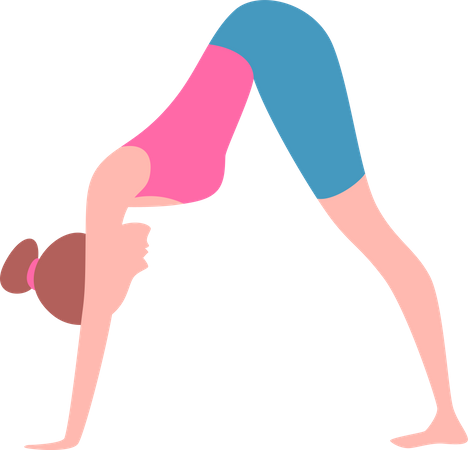 Mädchen in Yoga-pose  Illustration