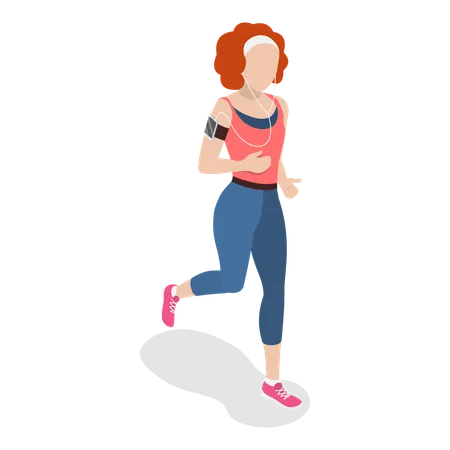 Mädchen joggen  Illustration