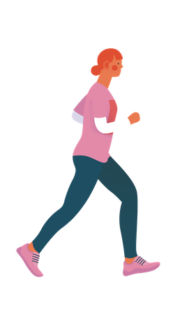 Mädchen joggen  Illustration