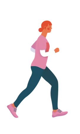 Mädchen joggen  Illustration