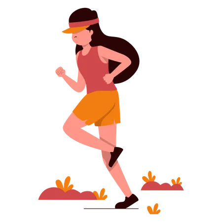 Mädchen joggen  Illustration