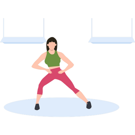 Mädchen lieben Training  Illustration