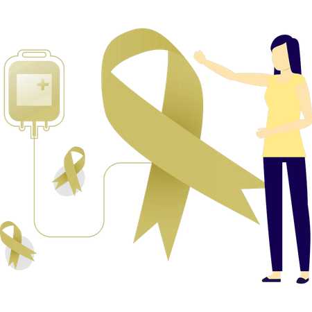 Mädchen macht HIV-Test  Illustration