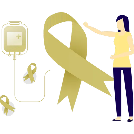 Mädchen macht HIV-Test  Illustration