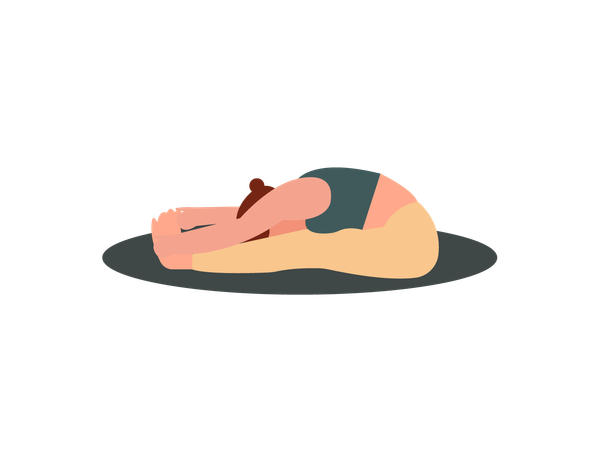 Mädchen macht Yoga  Illustration