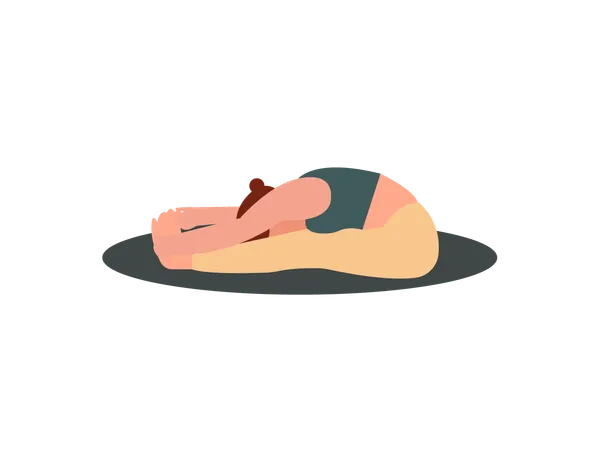 Mädchen macht Yoga  Illustration