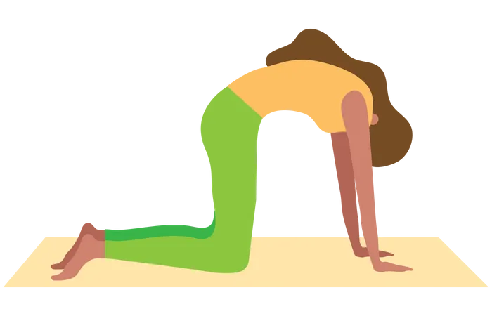 Mädchen macht Yoga  Illustration