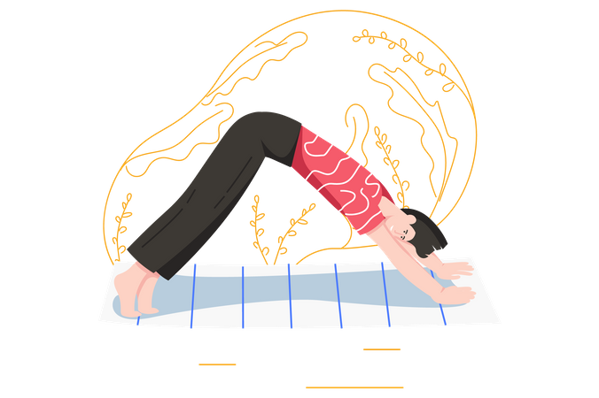 Mädchen macht Yoga  Illustration