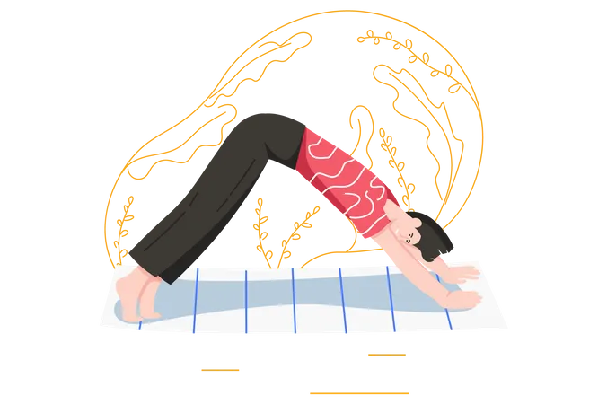 Mädchen macht Yoga  Illustration