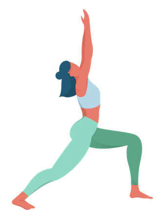 Mädchen macht Yoga  Illustration