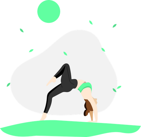 Mädchen macht Yoga  Illustration