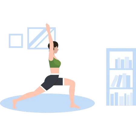 Mädchen macht Yoga  Illustration