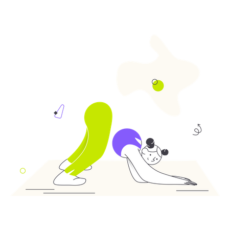 Mädchen macht Yoga  Illustration
