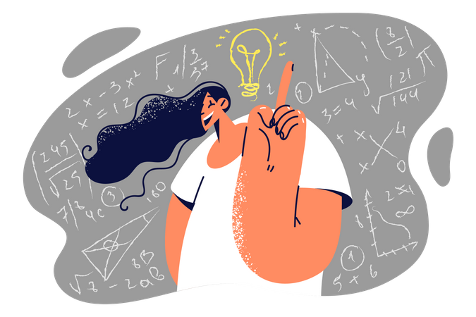 Mädchen mit Idee  Illustration