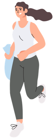 Mädchen mit Müllsack  Illustration