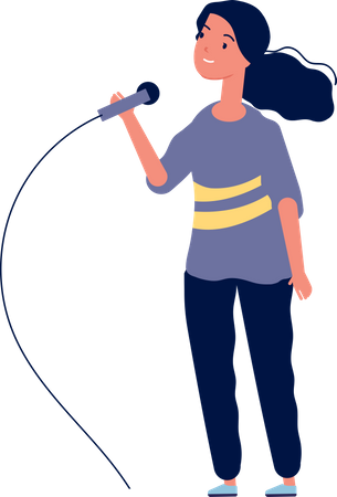 Mädchen singen  Illustration