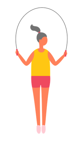 Mädchen Springseil  Illustration