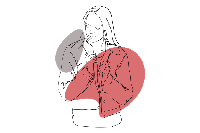 Mädchen stehend pose  Illustration