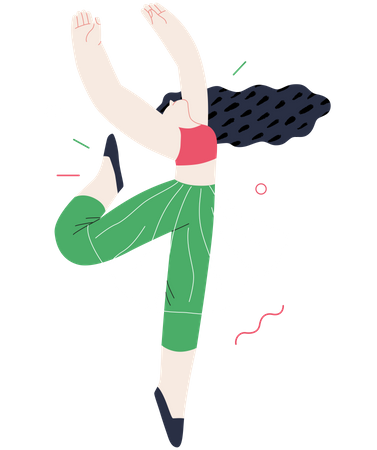 Mädchen tanzen  Illustration