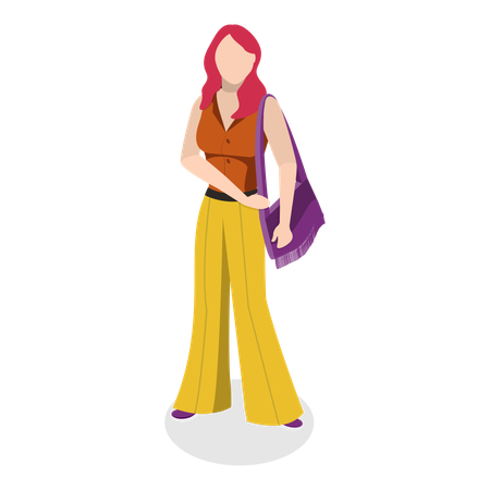 Mädchen in altmodischer Kleidung  Illustration