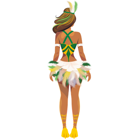 Mädchen tritt im Karneval auf  Illustration
