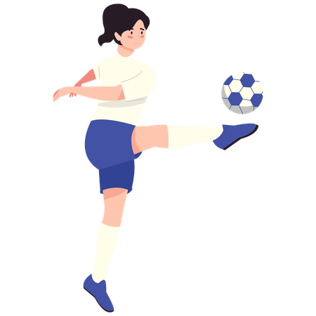 Mädchen tritt nach vorne  Illustration