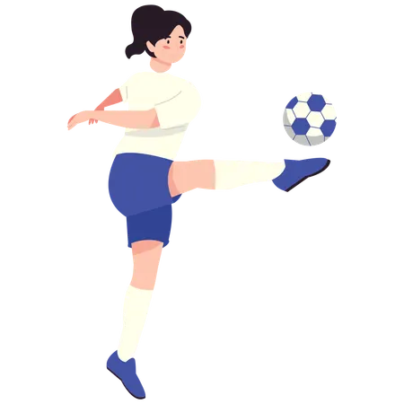Mädchen tritt nach vorne  Illustration