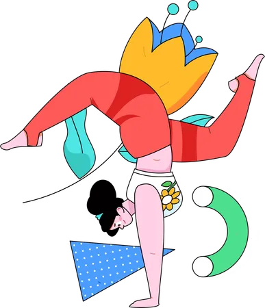 Yogalehrerin  Illustration