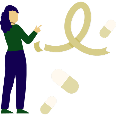 Ergänzungsmittel für Zeigehilfen für Mädchen  Illustration