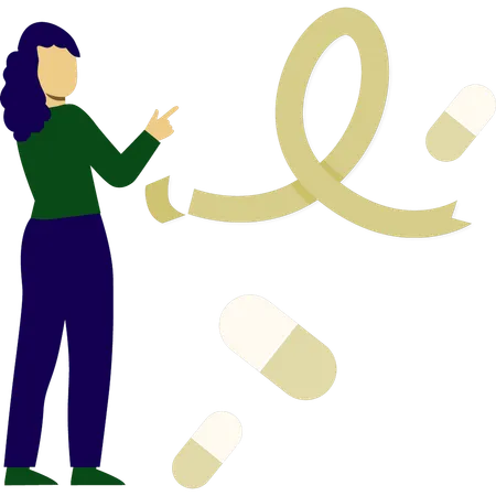 Ergänzungsmittel für Zeigehilfen für Mädchen  Illustration