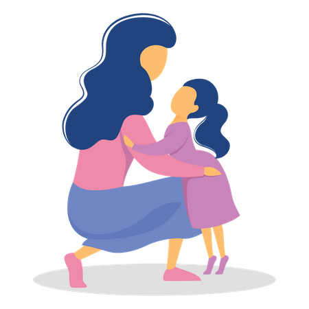 Madre e hija pasando tiempo juntas  Illustration